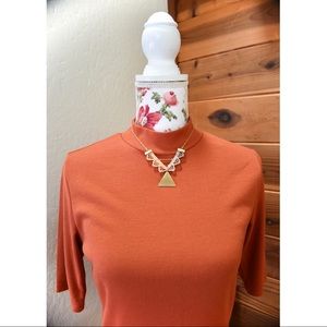 Anthropologie Crochet and Lace Ombré Geometric Necklace